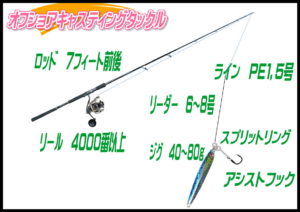 オフショアキャスティング （紀北沖）