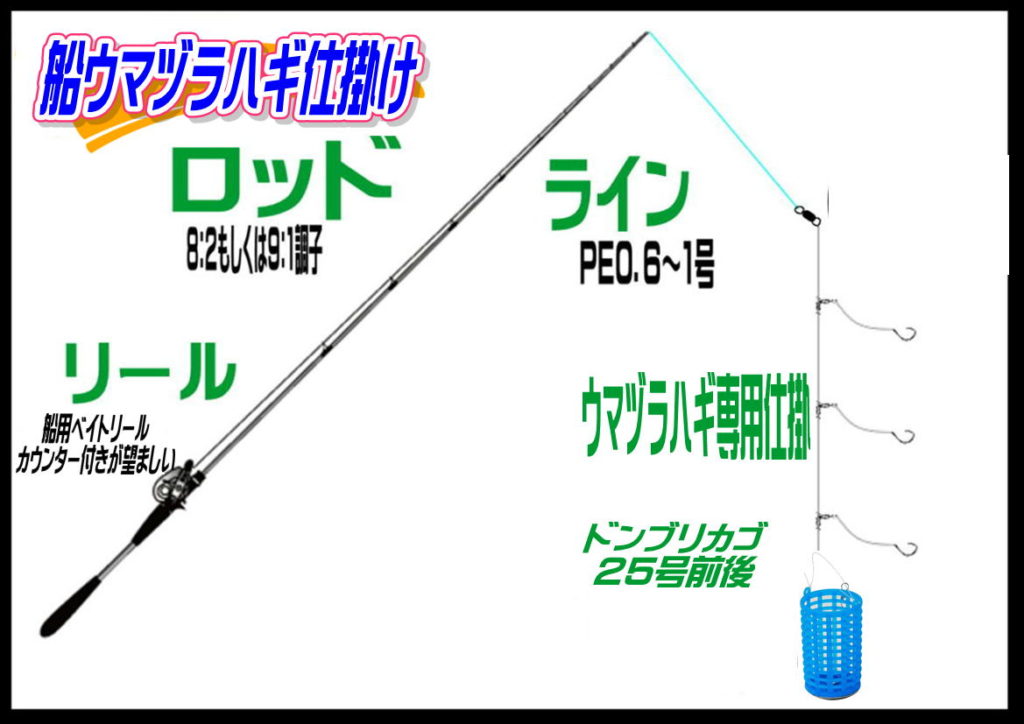 船ウマヅラハギ仕掛け