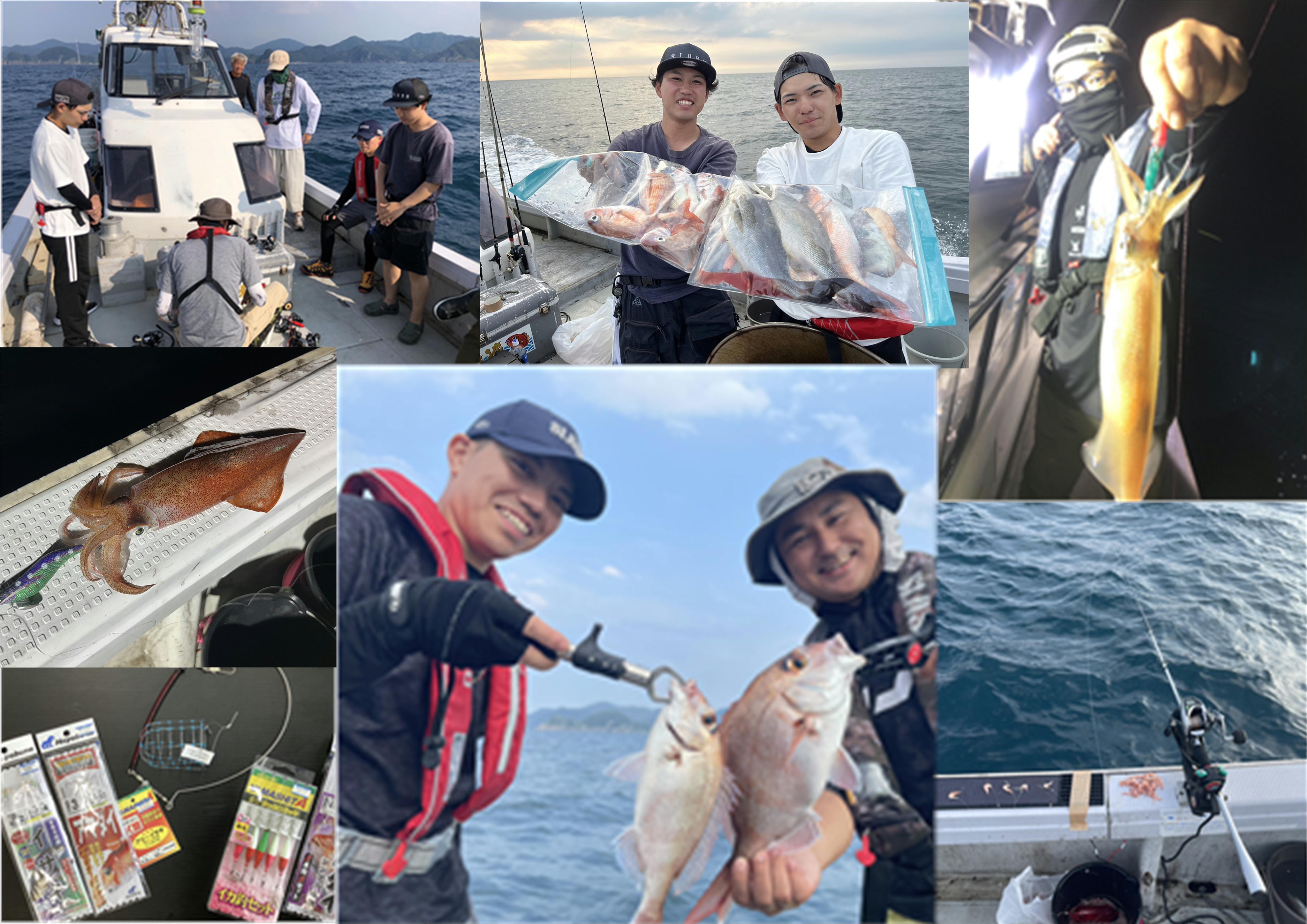 日本海でのエサ五目・イカ釣りへ♪