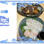 アコウの煮付けと刺身